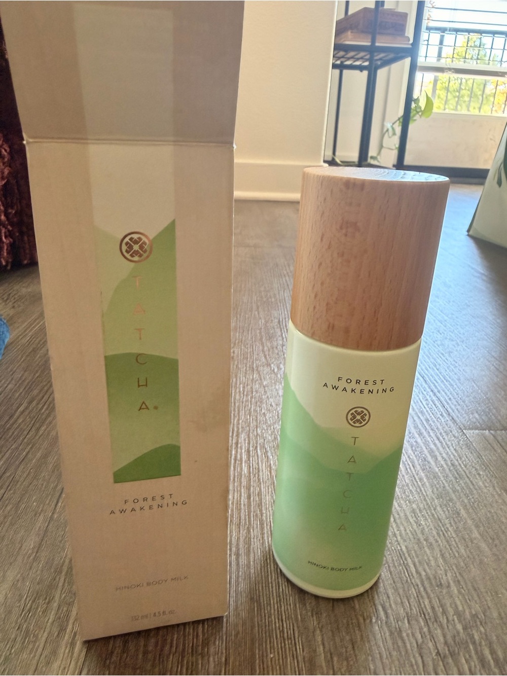 Tatcha Forest Awakening Hinoki Body Milk in Light Green